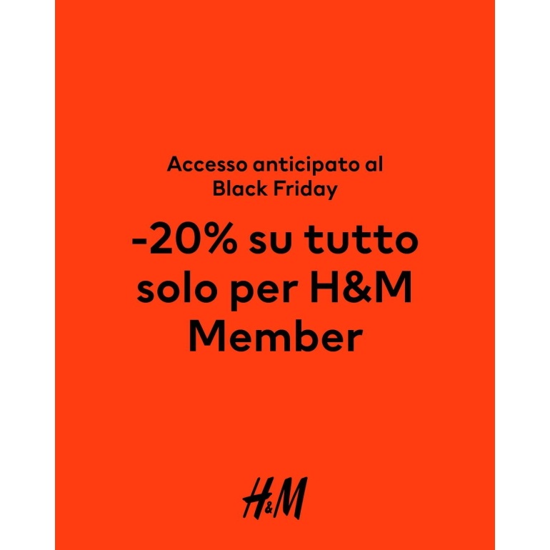 Accesso anticipato al Black Friday solo per gli iscritti al Programma Fedeltà